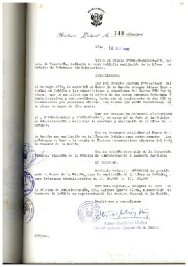 Resolución Jefatural N° 149-1986/AGN/J