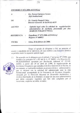 INFORME 073-2006-AGN/OGAJ