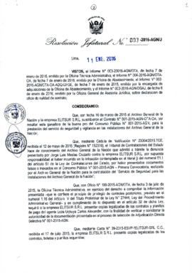 Resolución Jefatural N° 003-2016-AGN/J