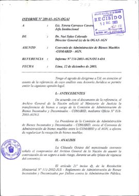 INFORME 289-2003-AGN-OGAJ