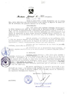 Resolución Jefatural N° 228-1990/AGN/J