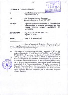 INFORME 129-2005-AGN-OGAJ