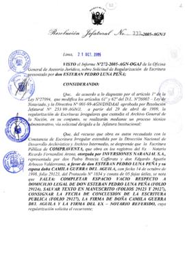 Resolución Jefatural N° 333-2005-AGN/J