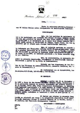 Resolución Jefatural N° 139-1988/AGN/J