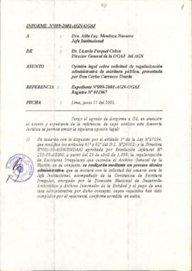 INFORME 099-2001-AGN-OGAJ