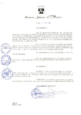 Resolución Jefatural N° 037-A-1988/AGN/J