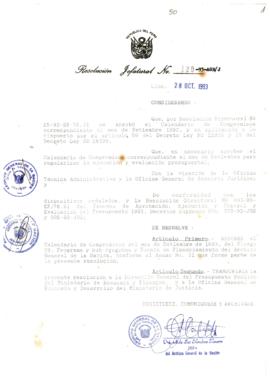 Resolución Jefatural N° 129-1993/AGN/J