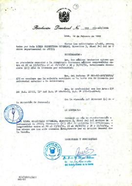 Resolución Directoral N° 003-92-AGN/DIGA