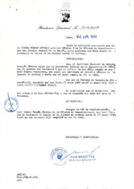 Resolución Directoral N° 031-89-AGN/OA