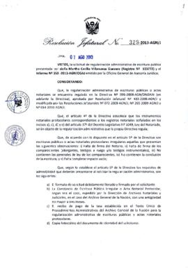 Resolución Jefatural N° 329-2013-AGN/J
