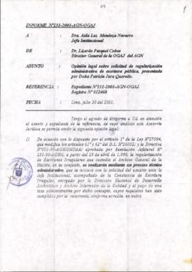 INFORME 131-2001-AGN-OGAJ