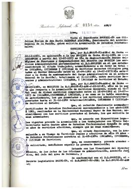 Resolución Jefatural N° 154-1984/AGN/J