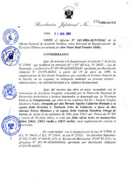 Resolución Jefatural N° 239-2006-AGN/J