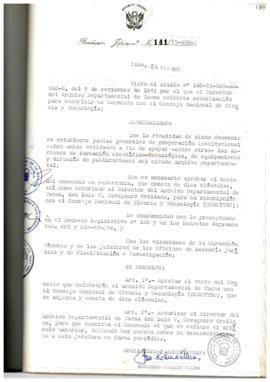 Resolución Jefatural N° 141-1985/AGN/J
