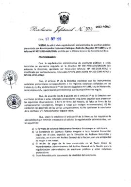Resolución Jefatural N° 379-2013-AGN/J