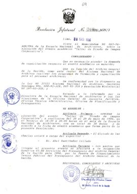 Resolución Jefatural N° 068-1996/AGN/J