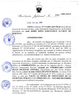 Resolución Jefatural N° 219-2005-AGN/J
