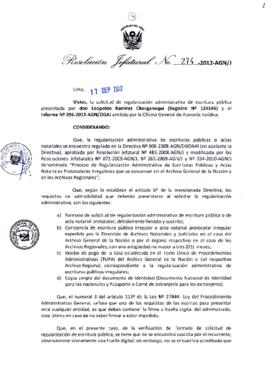 Resolución Jefatural N° 274-2012-AGN/J