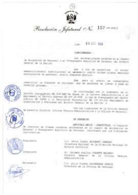 Resolución Jefatural N° 157-1998/AGN/J
