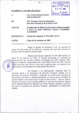 INFORME 216-2005-AGN-OGAJ