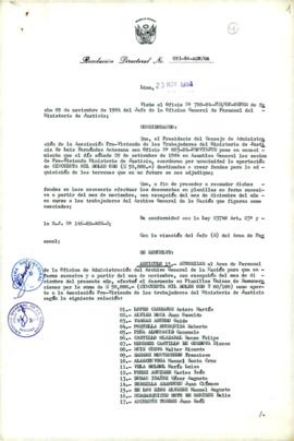 Resolución Directoral N° 93-84-AGN/OA