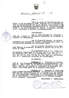 Resolución Jefatural N° 014-1988/AGN/J