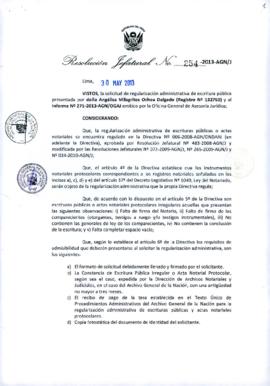 Resolución Jefatural N° 254-2013-AGN/J