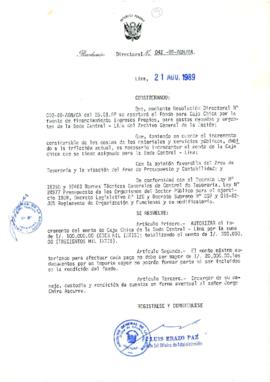 Resolución Directoral N° 042-89-AGN/OA