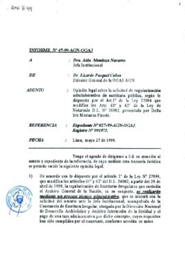 INFORME 047-99-AGN-OGAJ