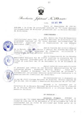 Resolución Jefatural N° 149-1994/AGN/J