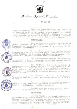 Resolución Jefatural N° 050-1993/AGN/J