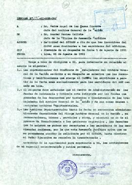 INFORME 145-91-AGN/OAJ