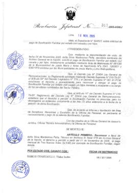 Resolución Jefatural N° 367-2005-AGN/J