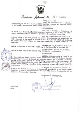 Resolución Jefatural N° 315-1991/AGN/J