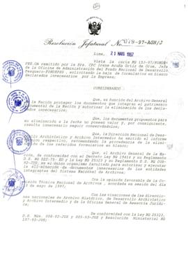 Resolución Jefatural N° 079-1997/AGN/J