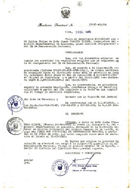 Resolución Directoral N° 114-85-AGN/OA