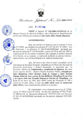 Resolución Jefatural N° 341-2006-AGN/J