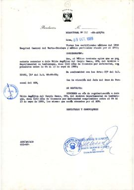 Resolución Directoral N° 052-89-AGN/OA
