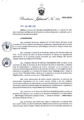 Resolución Jefatural N° 372-2012-AGN/J