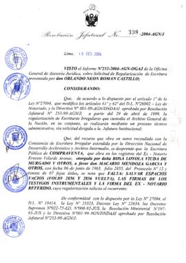Resolución Jefatural N° 339-2004-AGN/J