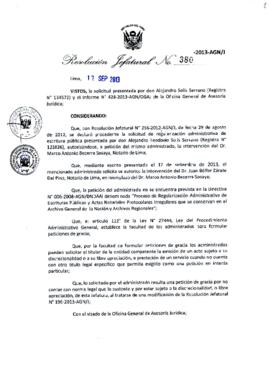 Resolución Jefatural N° 380-2013-AGN/J