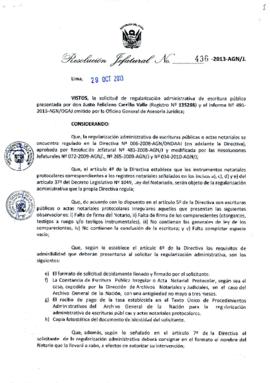 Resolución Jefatural N° 436-2013-AGN/J