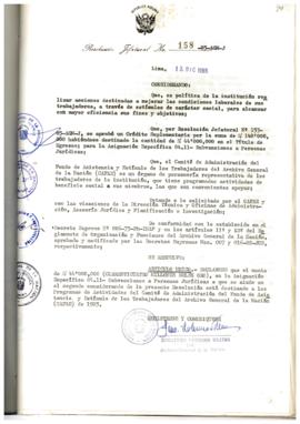 Resolución Jefatural N° 158-1985/AGN/J