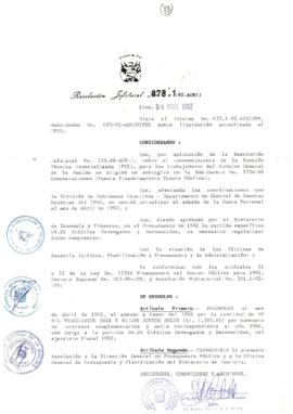 Resolución Jefatural N° 078-1-1992/AGN/J