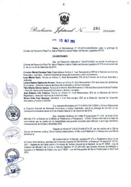 Resolución Jefatural N° 241-2015-AGN/J