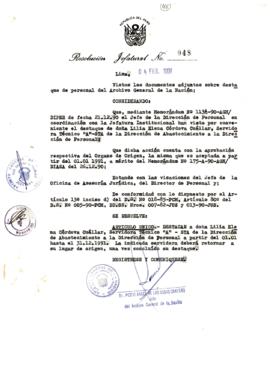 Resolución Jefatural N° 048-1991/AGN/J