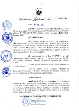Resolución Jefatural N° 347-2006-AGN/J