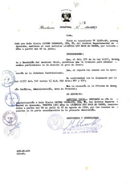 Resolución Jefatural N° 106-1990/AGN/J