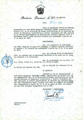 Resolución Directoral N° 004-94-AGN/OTA