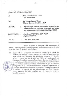 INFORME 092-2003-AGN-OGAJ